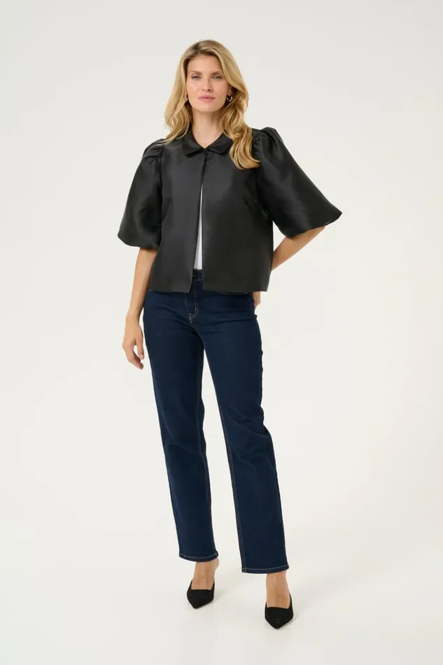 CULTURE Jackets and Coats CUtafta Satin Jacket Black 8211 Women