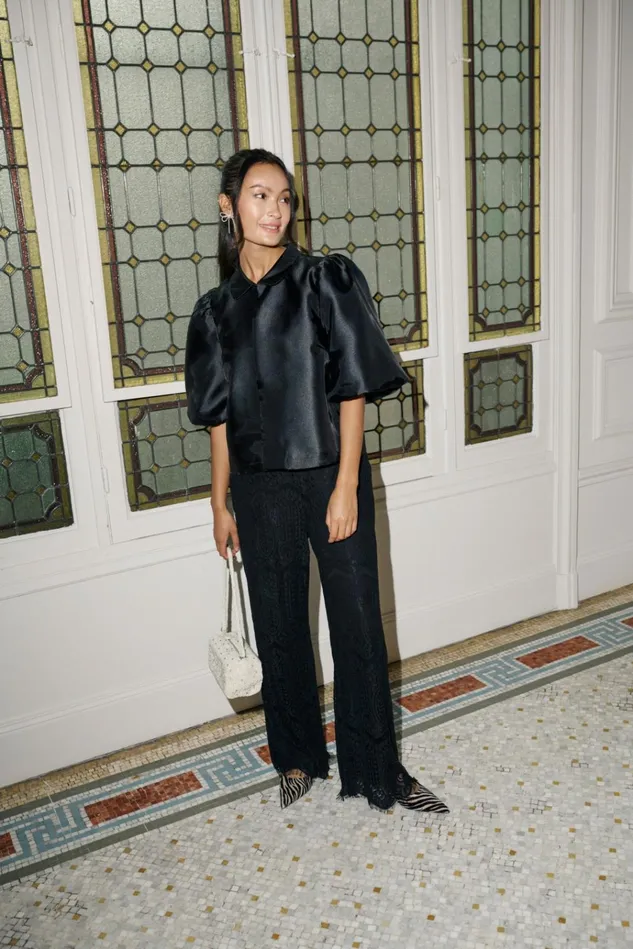 CULTURE Jackets and Coats CUtafta Satin Jacket Black 8211 Women