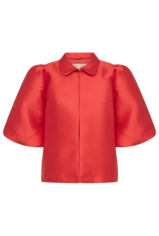 CULTURE Jackets and Coats CUtafta Satin Jacket Fiery Red 8211 Women