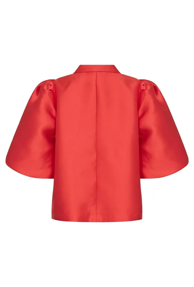 CULTURE Jackets and Coats CUtafta Satin Jacket Fiery Red 8211 Women