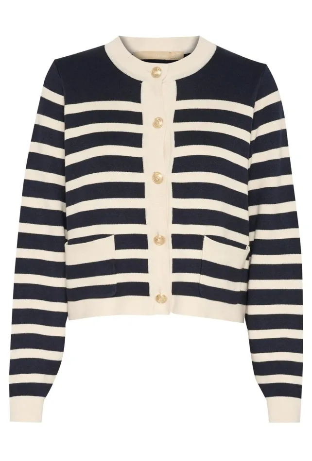 CULTURE Knitwear and Cardigans CUaio Cardigan Dress Blueswhitecap Stripe 8211 Women