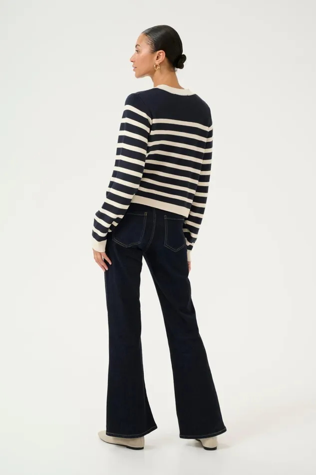CULTURE Knitwear and Cardigans CUaio Cardigan Dress Blueswhitecap Stripe 8211 Women