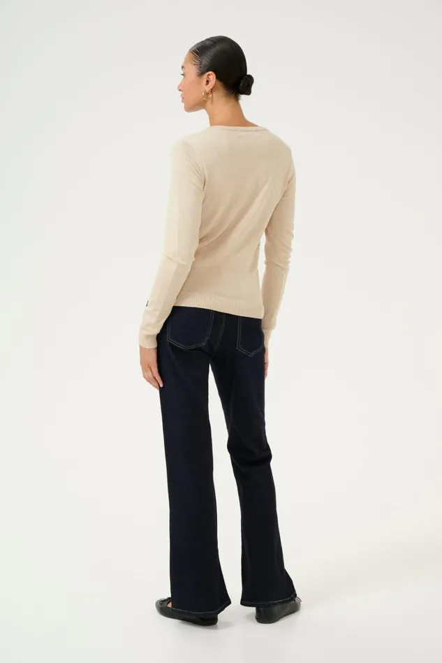 CULTURE Knitwear and Cardigans CUannemarie Cardigan Warm Sand Melange 8211 Women