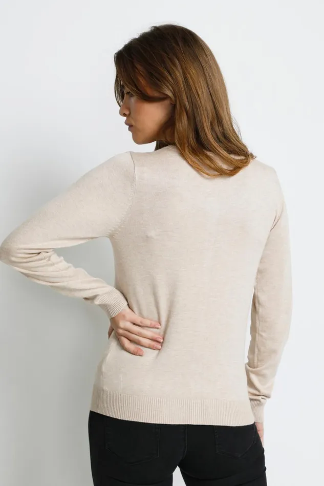 CULTURE Knitwear and Cardigans CUannemarie Cardigan Warm Sand Melange 8211 Women