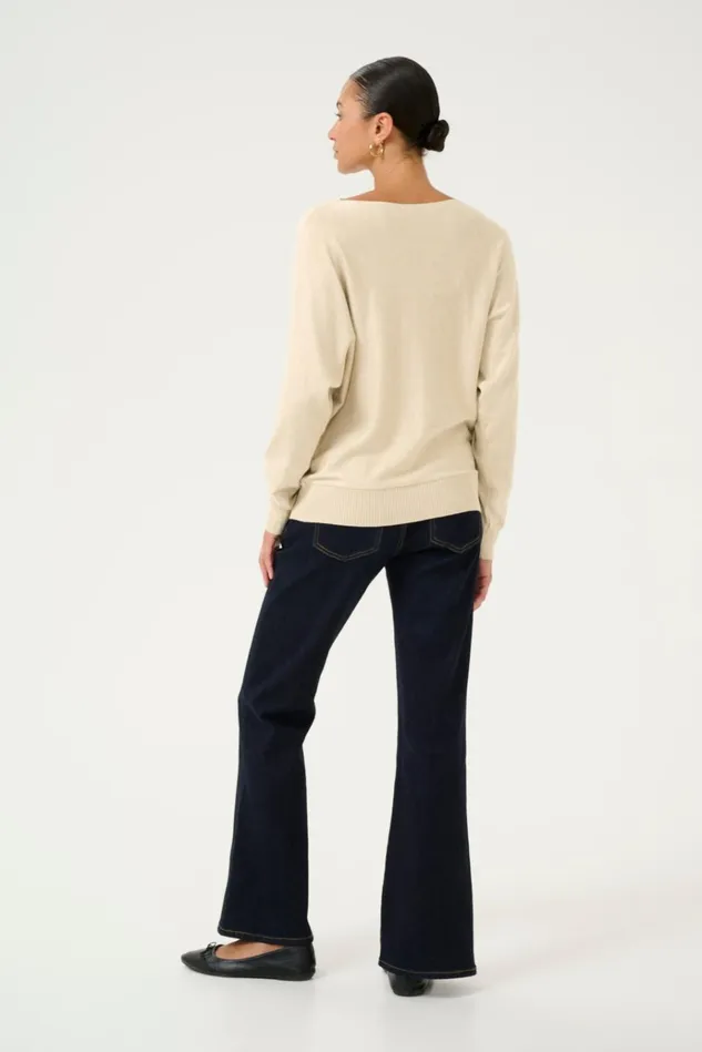 CULTURE Knitwear and Cardigans CUannemarie Pullover Warm Sand Melange 8211 Women