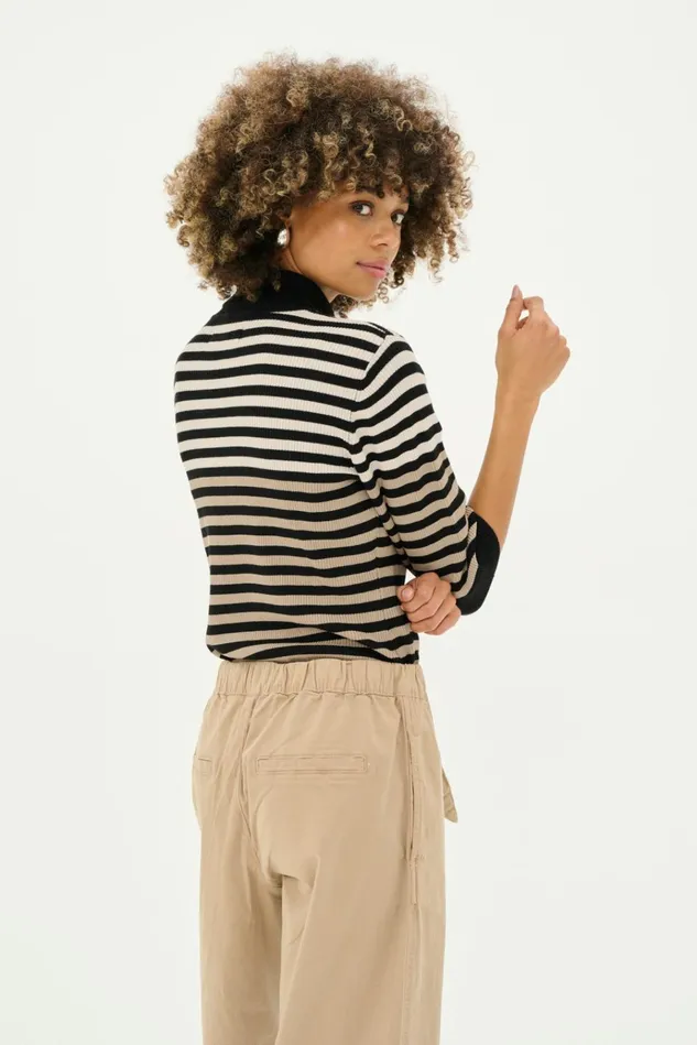 CULTURE Knitwear and Cardigans CUannemette Pullover Blackwhitecapdune 8211 Women