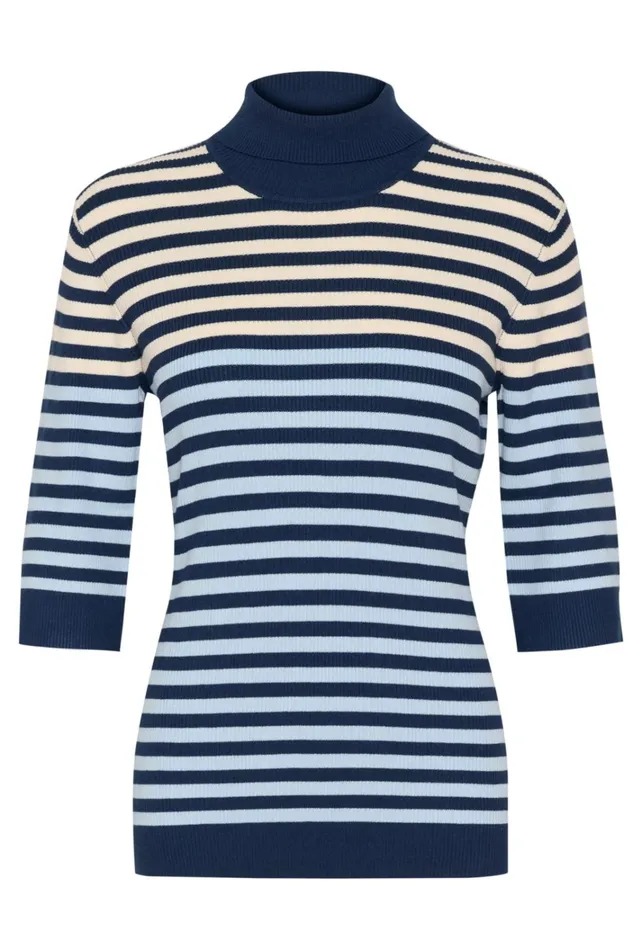 CULTURE Knitwear and Cardigans CUannemette Pullover Light Bluenavywhitecap 8211 Women