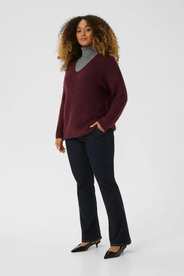 CULTURE Knitwear and Cardigans CUbrava Pullover Winetasting Melange 8211 Women
