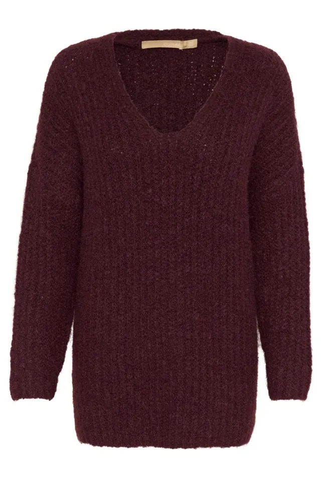 CULTURE Knitwear and Cardigans CUbrava Pullover Winetasting Melange 8211 Women
