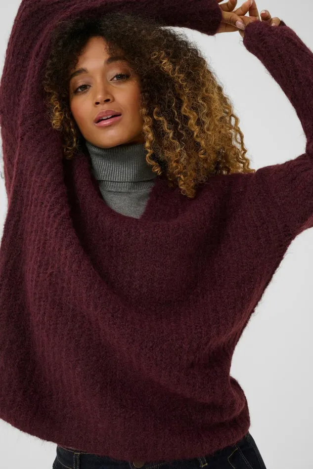 CULTURE Knitwear and Cardigans CUbrava Pullover Winetasting Melange 8211 Women