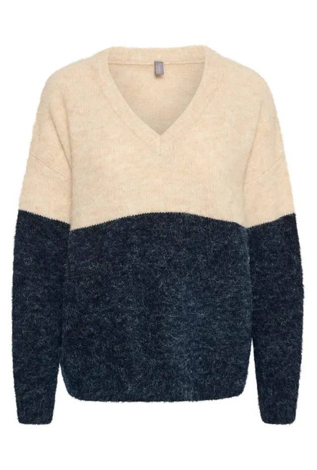 CULTURE Knitwear and Cardigans CUkimmy Pullover Oyster Dress Blues Melange 8211 Women