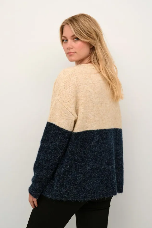 CULTURE Knitwear and Cardigans CUkimmy Pullover Oyster Dress Blues Melange 8211 Women