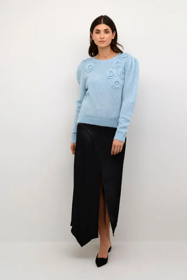CULTURE Knitwear and Cardigans CUosa Pullover Cashmere Blue Melange 8211 Women