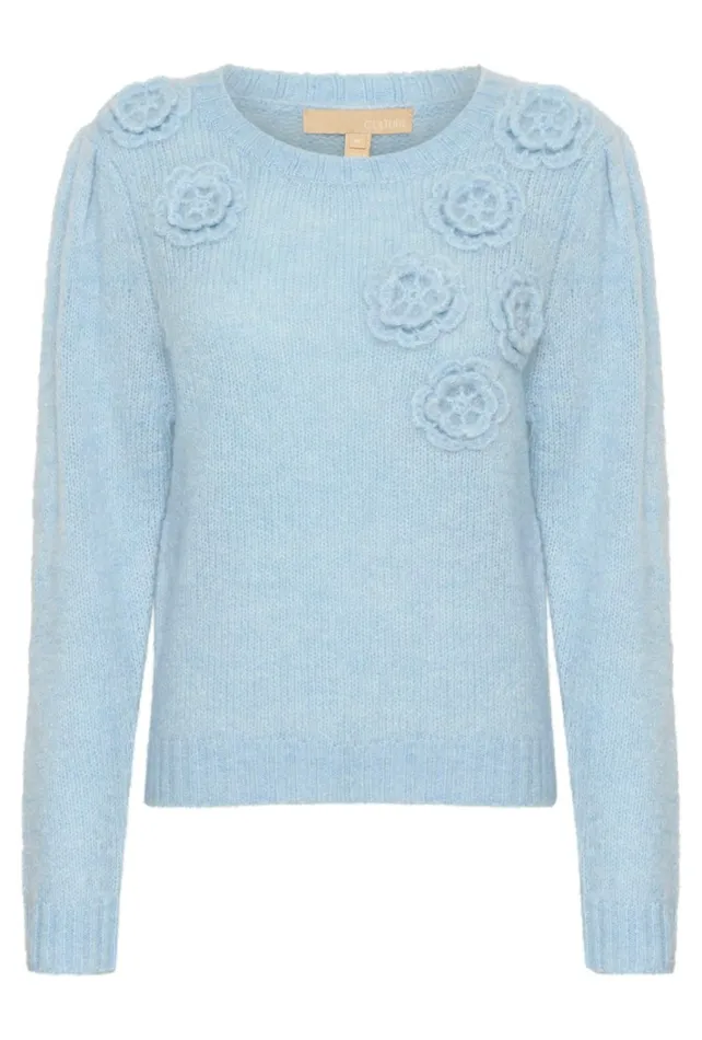 CULTURE Knitwear and Cardigans CUosa Pullover Cashmere Blue Melange 8211 Women