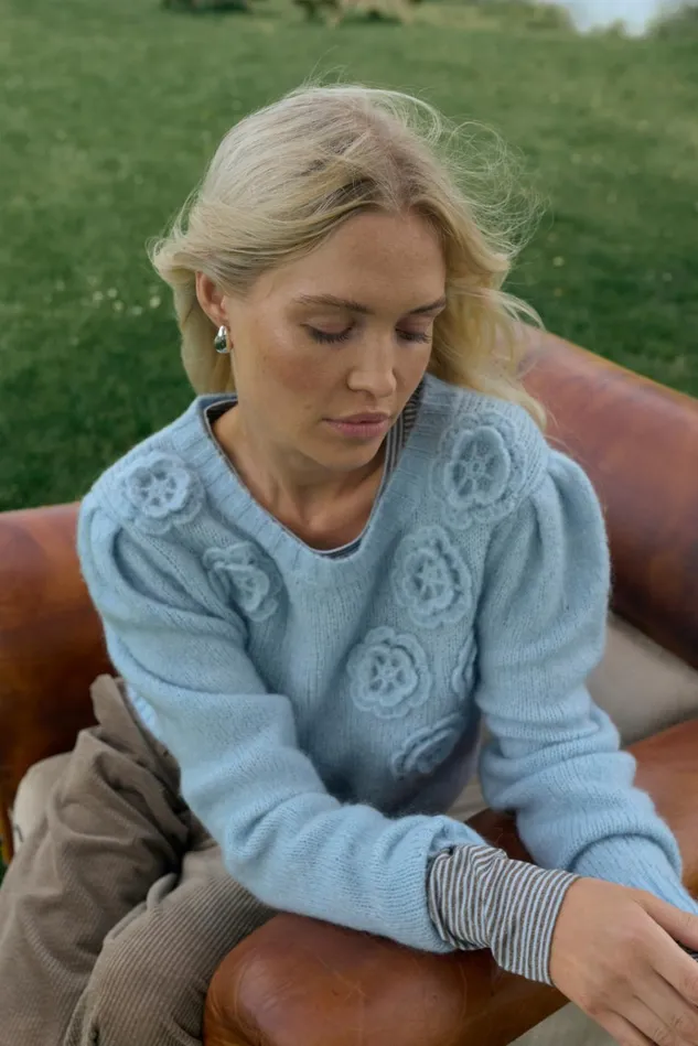 CULTURE Knitwear and Cardigans CUosa Pullover Cashmere Blue Melange 8211 Women