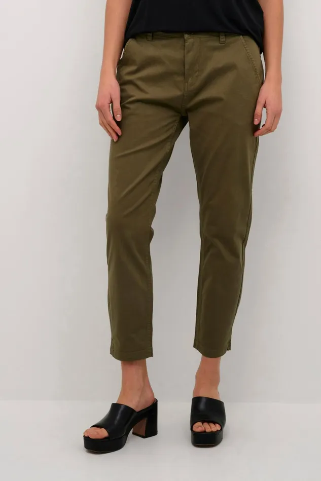 CULTURE Pants CUbrita Trousers Burnt Olive 8211 Women