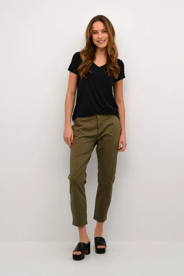 CULTURE Pants CUbrita Trousers Burnt Olive 8211 Women