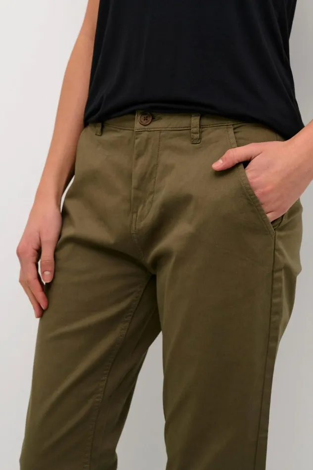 CULTURE Pants CUbrita Trousers Burnt Olive 8211 Women