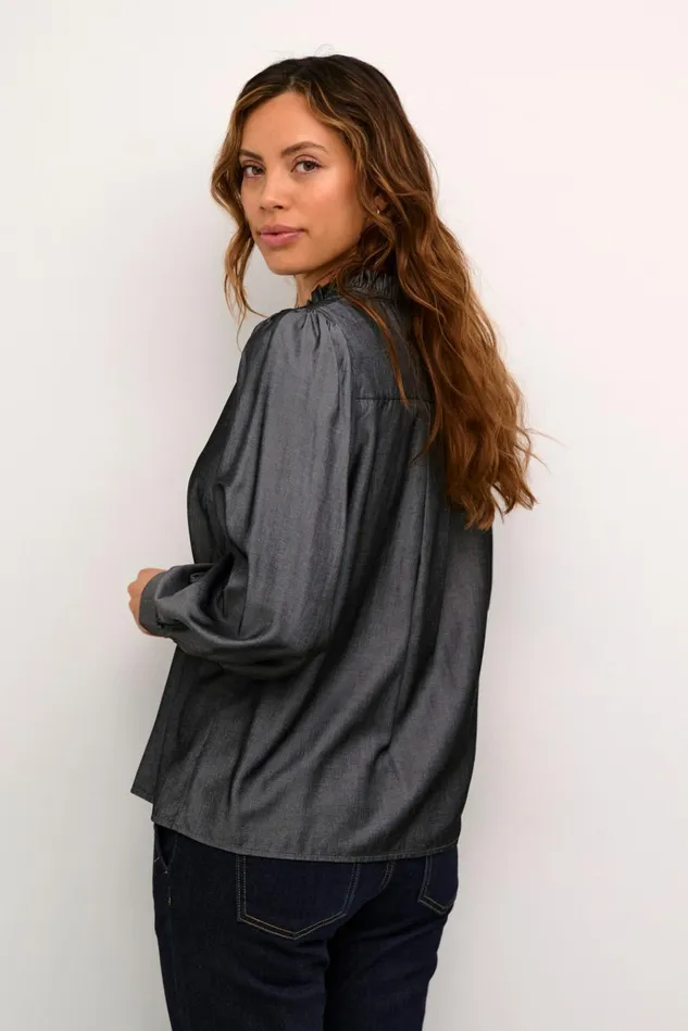 CULTURE Shirts CUbelva Shirt Black Melange 8211 Women