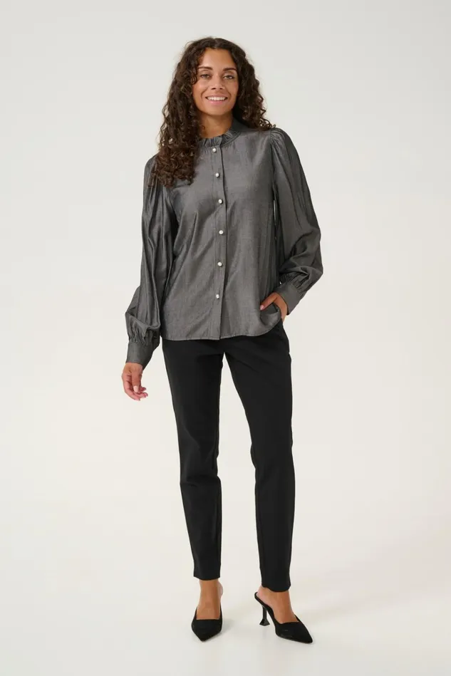 CULTURE Shirts CUbelva Shirt Black Melange 8211 Women