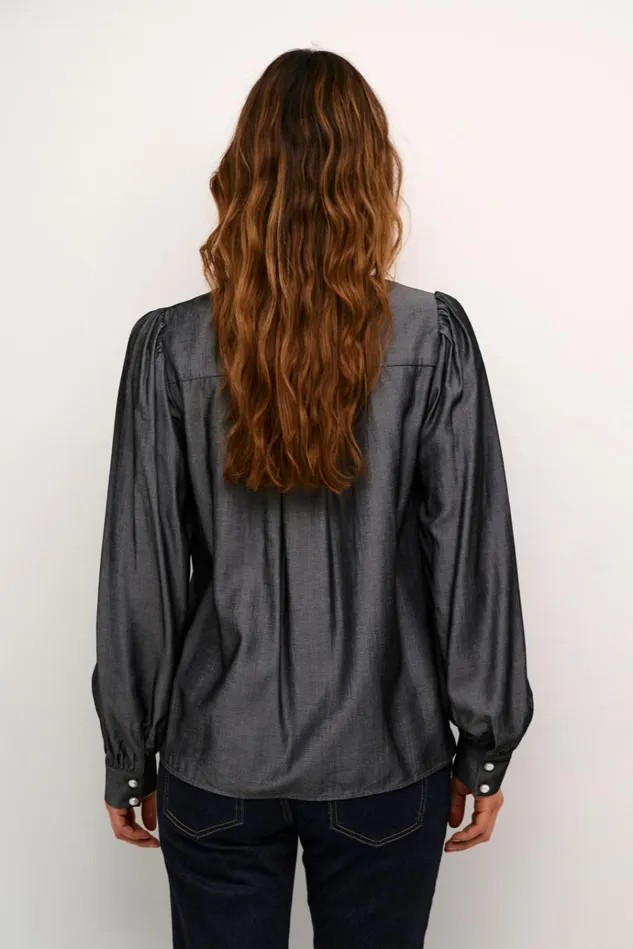 CULTURE Shirts CUbelva Shirt Black Melange 8211 Women