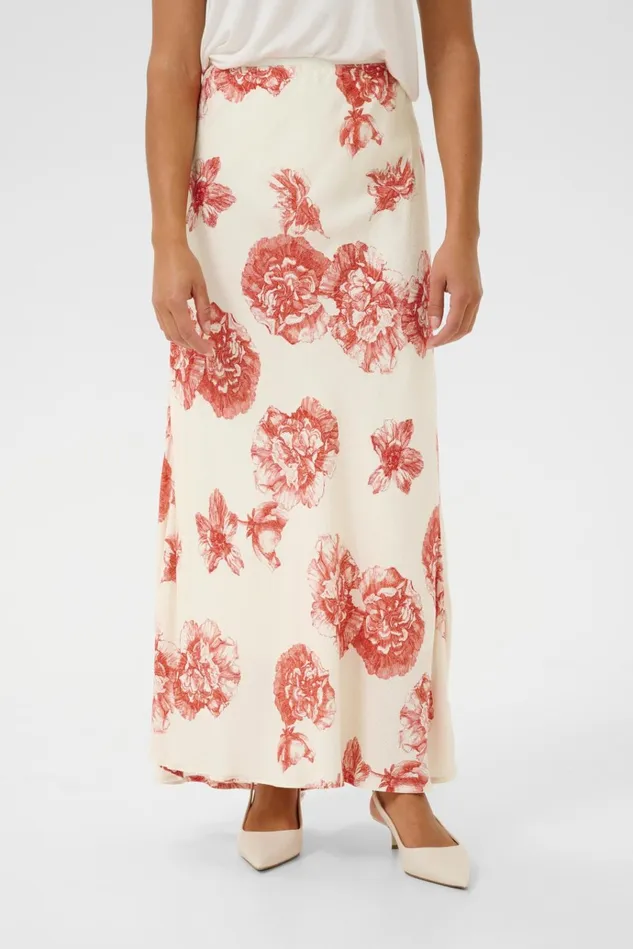 CULTURE Skirts CUalexa Skirt Offwhitered Flower 8211 Women