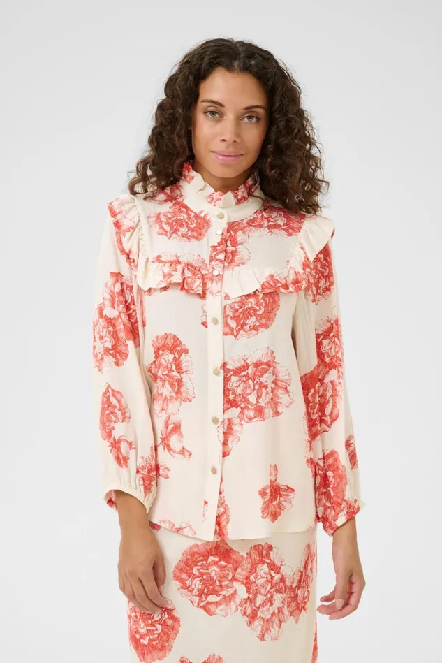 CULTURE Skirts CUalexa Skirt Offwhitered Flower 8211 Women