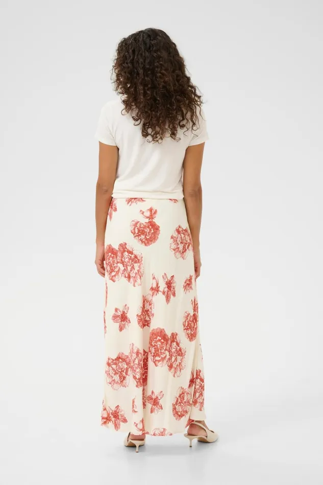 CULTURE Skirts CUalexa Skirt Offwhitered Flower 8211 Women