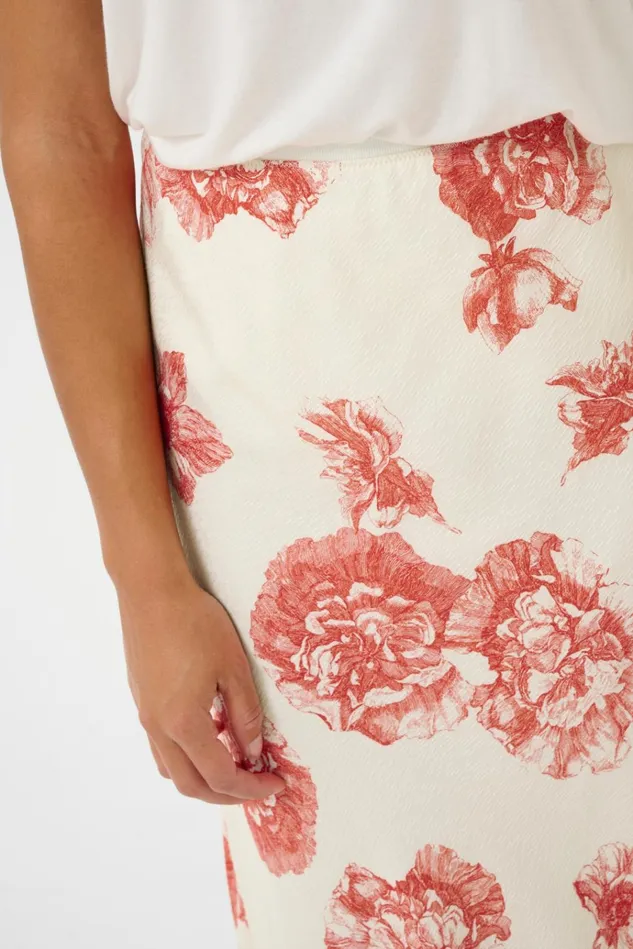 CULTURE Skirts CUalexa Skirt Offwhitered Flower 8211 Women