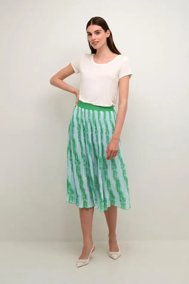 CULTURE Skirts CUcarly Skirt Tiedye Green Light Blue 8211 Women