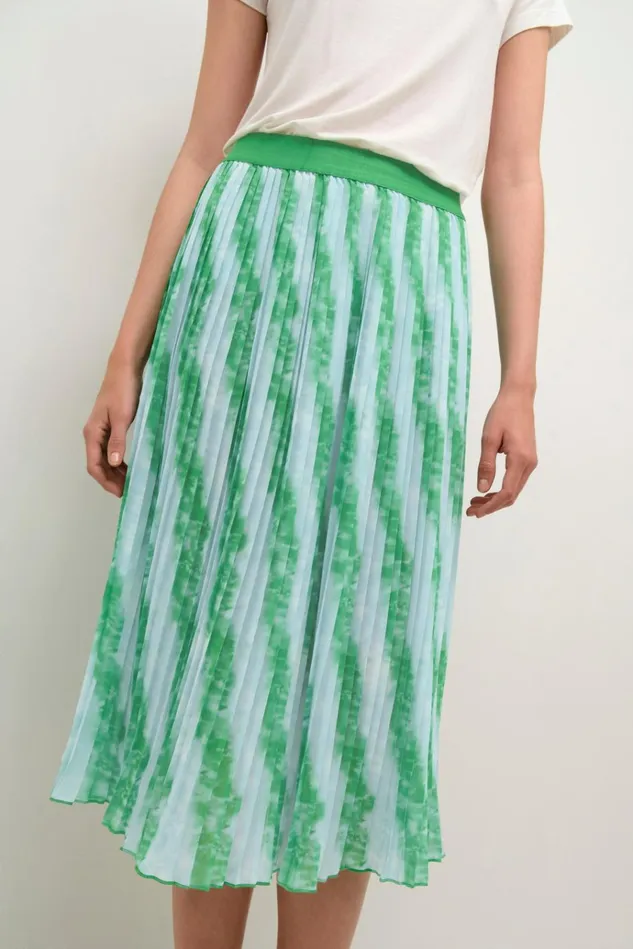 CULTURE Skirts CUcarly Skirt Tiedye Green Light Blue 8211 Women