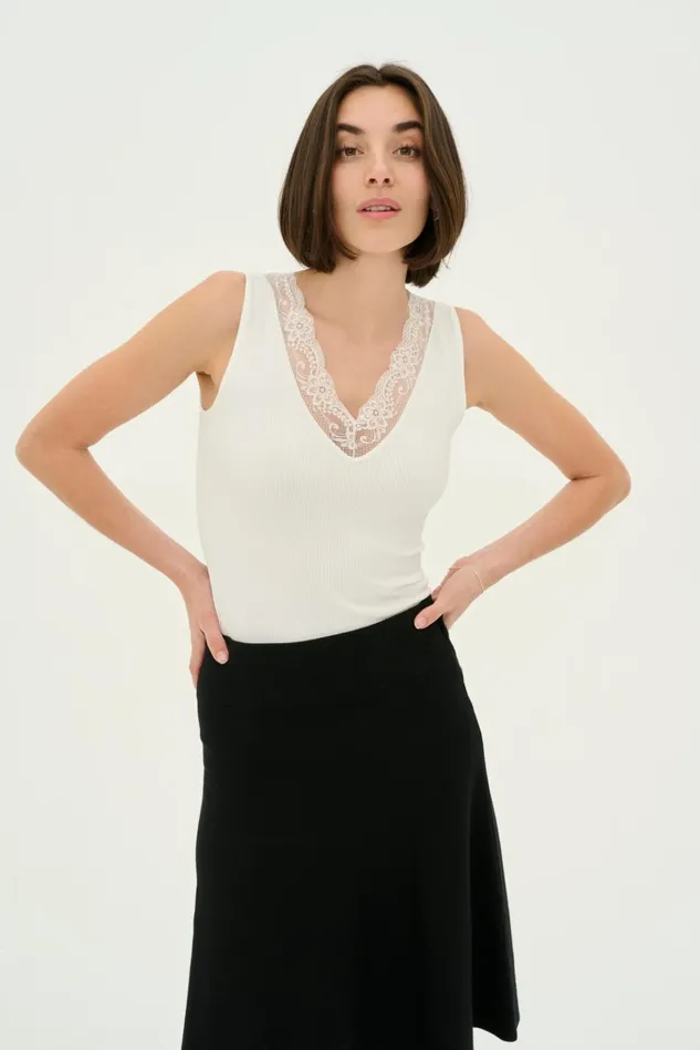 CULTURE Tops and TShirts CUcamilla Tshirt Spring Gardenia 8211 Women