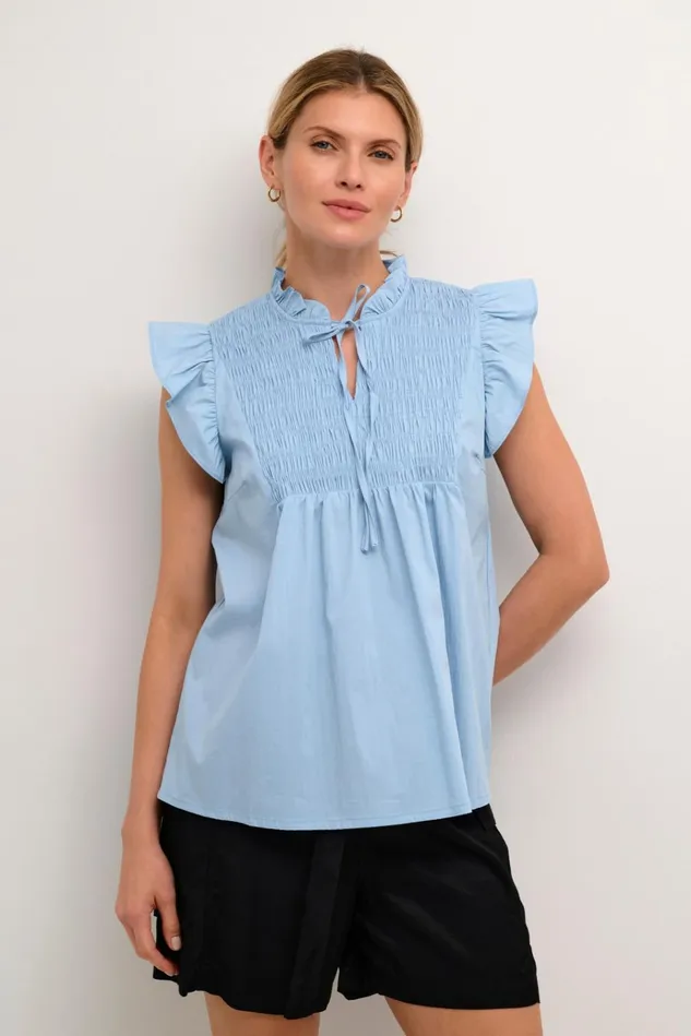 CULTURE Tops and TShirts CUchresta Blouse Cashmere Blue 8211 Women