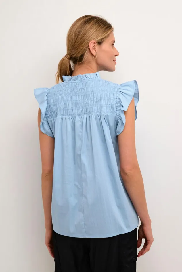 CULTURE Tops and TShirts CUchresta Blouse Cashmere Blue 8211 Women
