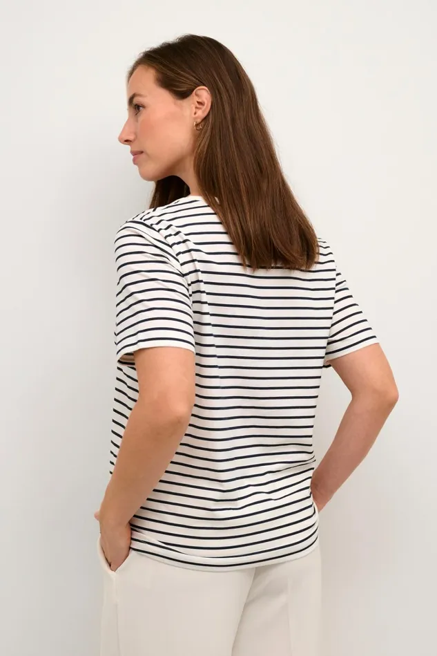 CULTURE Tops and TShirts CUdeia Tshirt Whitesalute Stripe 8211 Women