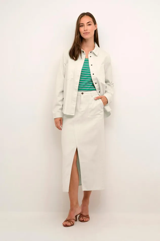 CULTURE Tops and TShirts CUdolly Top Greenpink Stripe 8211 Women
