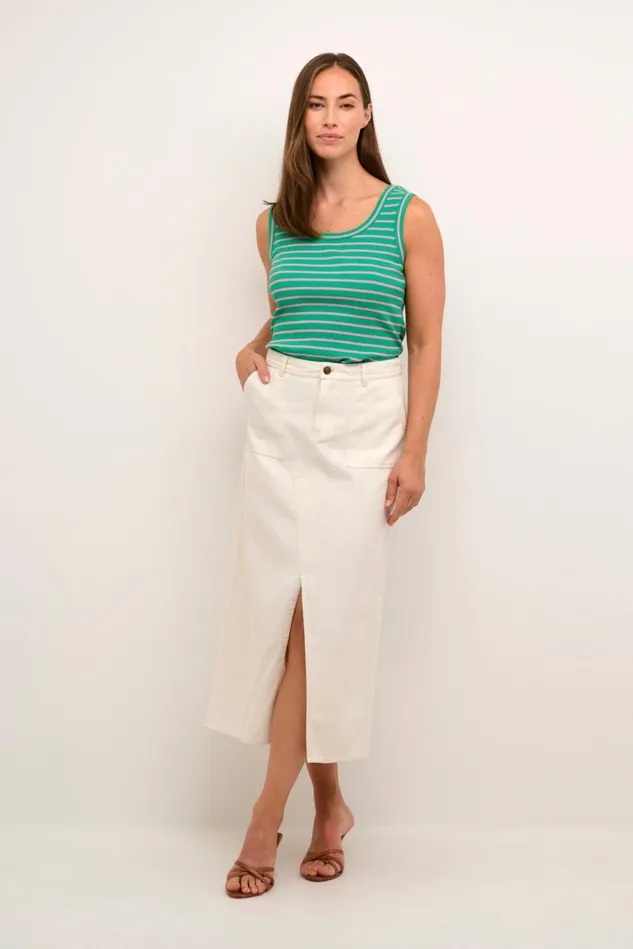 CULTURE Tops and TShirts CUdolly Top Greenpink Stripe 8211 Women