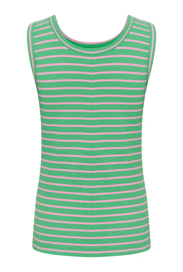 CULTURE Tops and TShirts CUdolly Top Greenpink Stripe 8211 Women