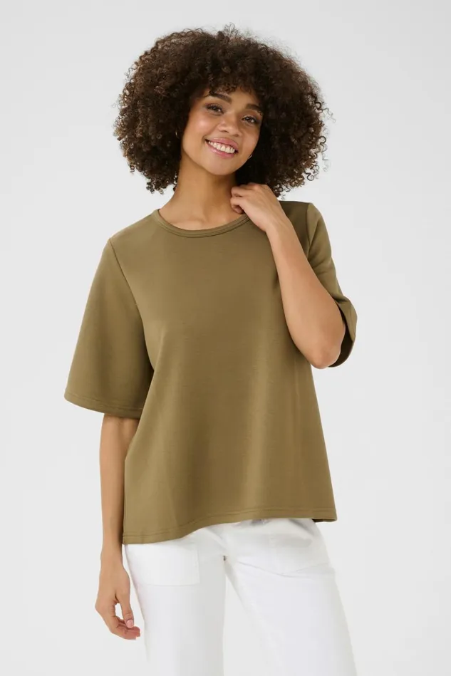 CULTURE Tops and TShirts CUhara Tshirt Dusky Green 8211 Women