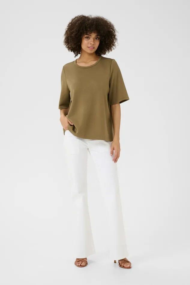 CULTURE Tops and TShirts CUhara Tshirt Dusky Green 8211 Women