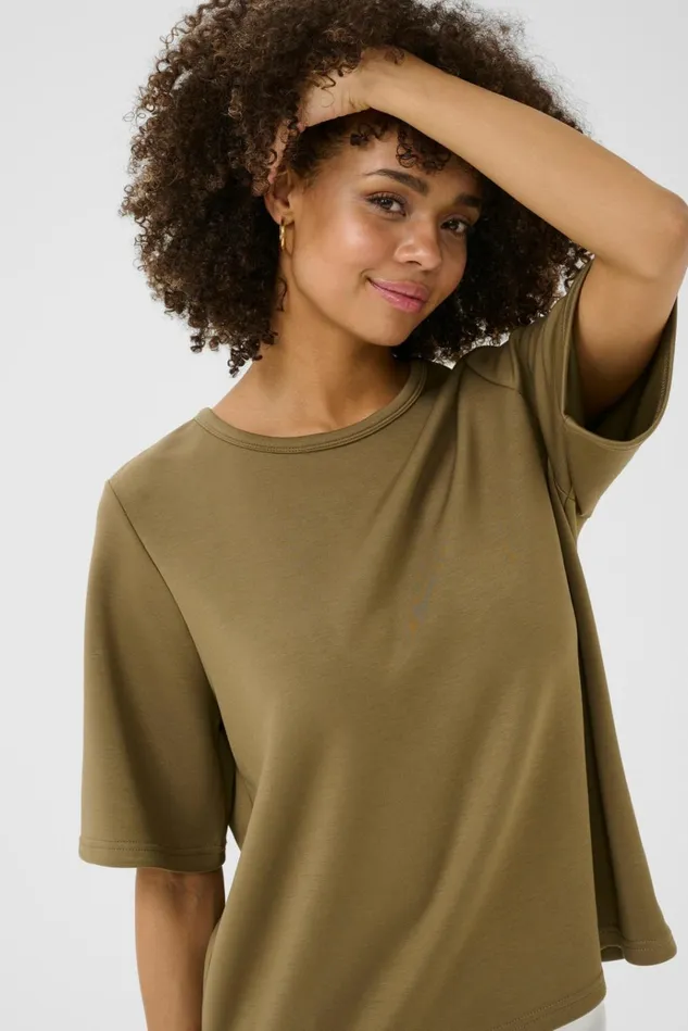 CULTURE Tops and TShirts CUhara Tshirt Dusky Green 8211 Women