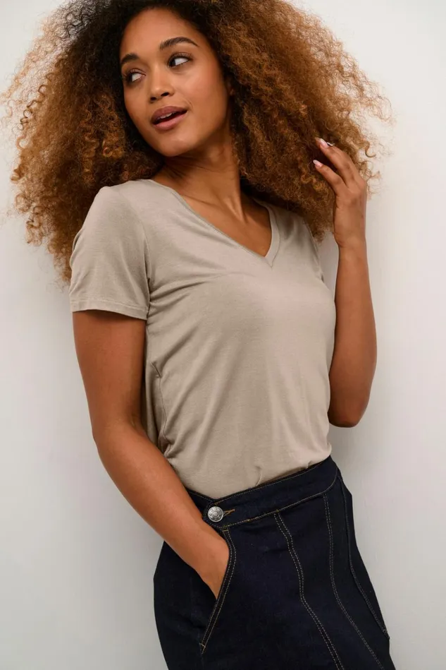 CULTURE Tops and TShirts CUpoppy Tshirt Timber Wolf 8211 Women