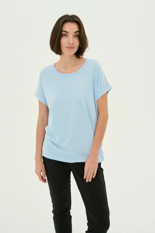 CULTURE Tops and TShirts Kajsa Tshirt Cashmere Blue 8211 Women