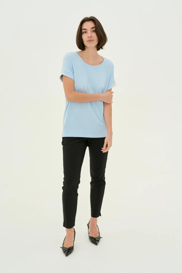 CULTURE Tops and TShirts Kajsa Tshirt Cashmere Blue 8211 Women