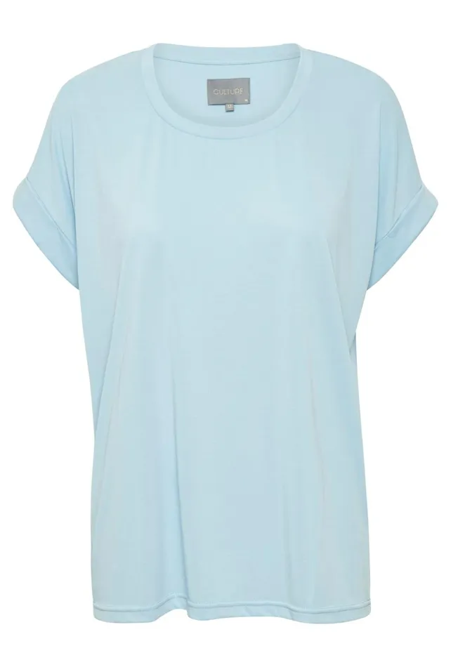 CULTURE Tops and TShirts Kajsa Tshirt Cashmere Blue 8211 Women