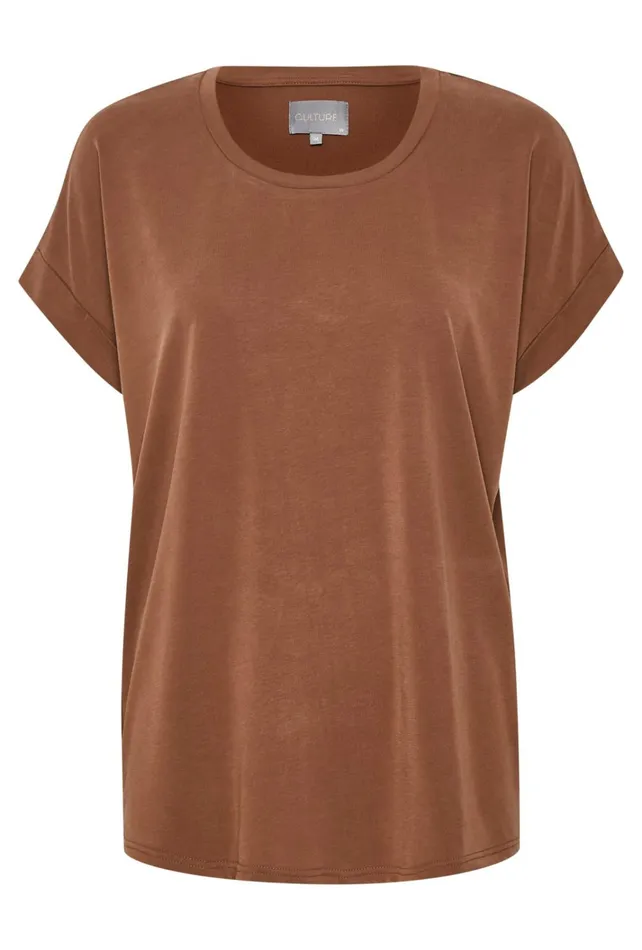 CULTURE Tops and TShirts Kajsa Tshirt Friar Brown 8211 Women