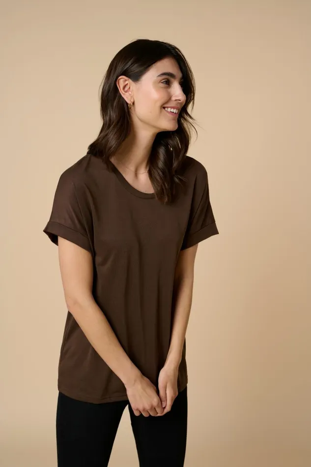 CULTURE Tops and TShirts Kajsa Tshirt Friar Brown 8211 Women