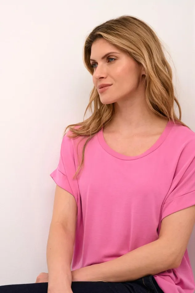 CULTURE Tops and TShirts Kajsa Tshirt Phlox Pink 8211 Women