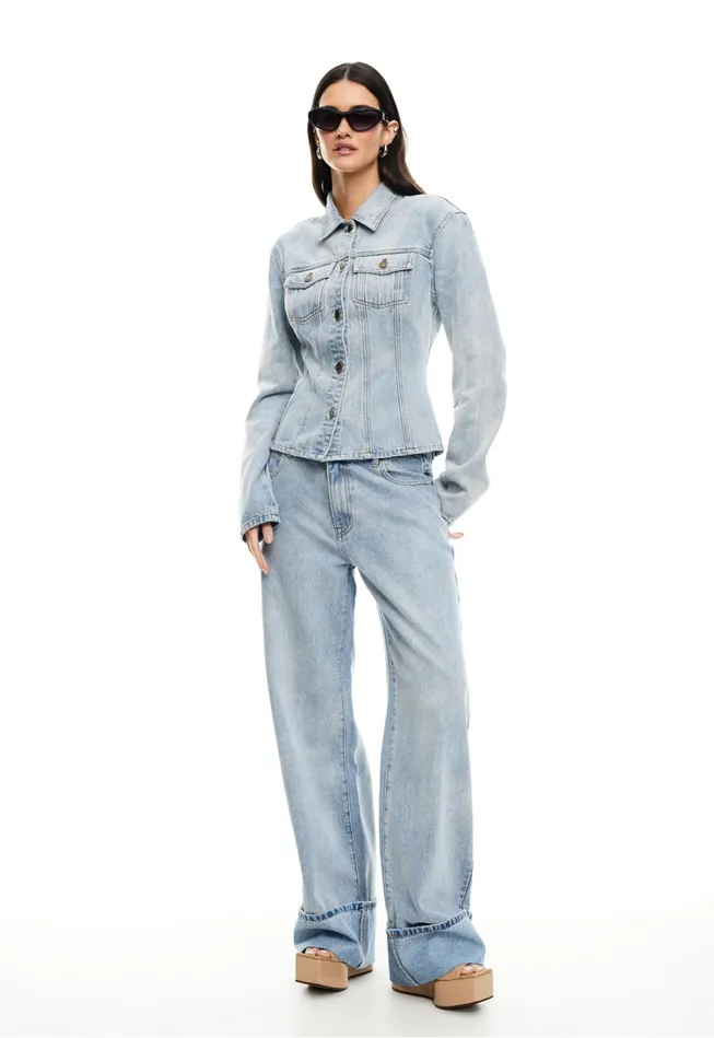 Denim Women Lioness Fashion TOP MODEL CUFFED JEAN Light Denim Denim Women Lioness Fashion TOP MODEL CUFFED JEAN Light Denim