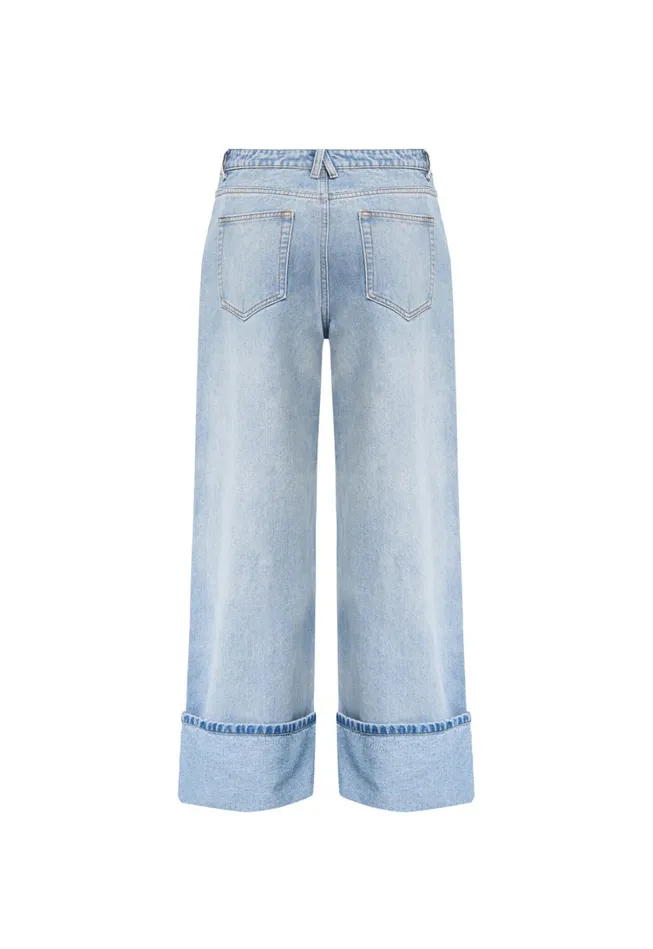 Denim Women Lioness Fashion TOP MODEL CUFFED JEAN Light Denim Denim Women Lioness Fashion TOP MODEL CUFFED JEAN Light Denim
